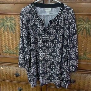 Designer ladies Blouse top C.D. Daniels 2X